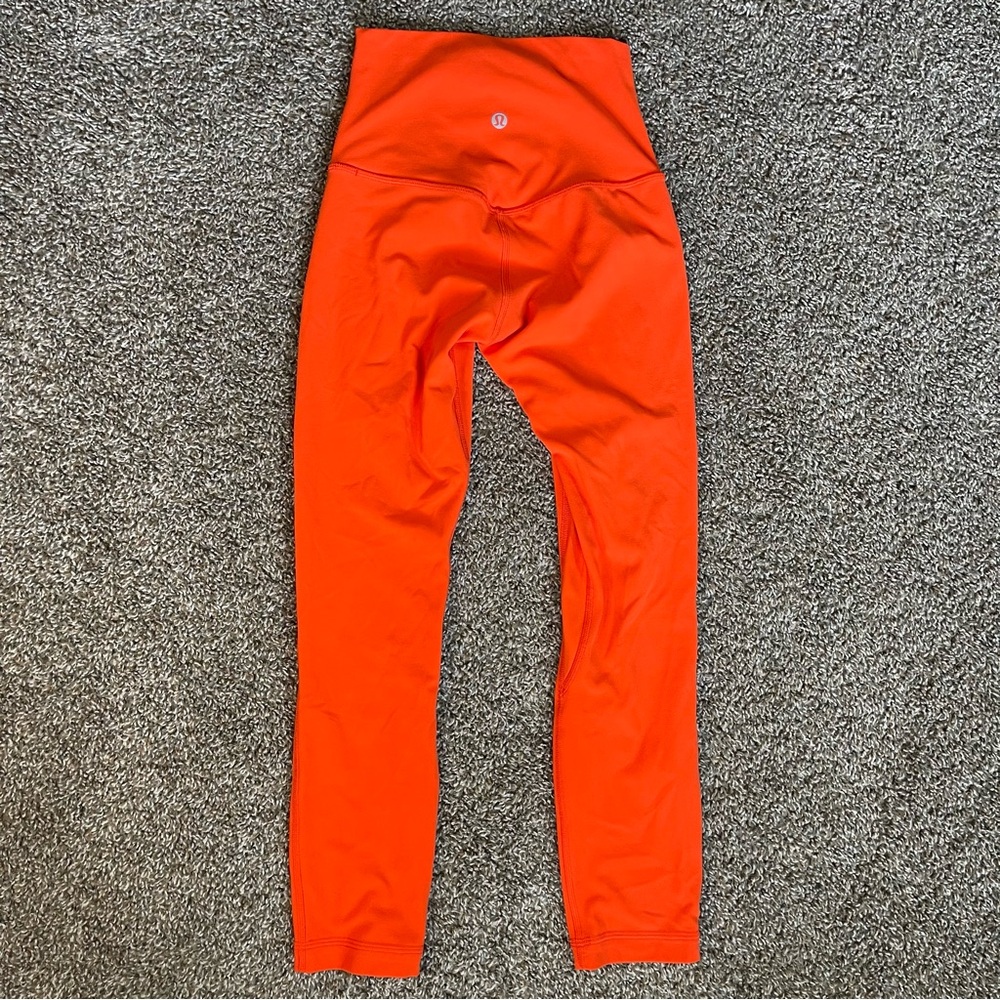 Lululemon Align High Rise Crop 23” Leggings Orange Women’s Size 2 Soft Buttery - Picture 3 of 7